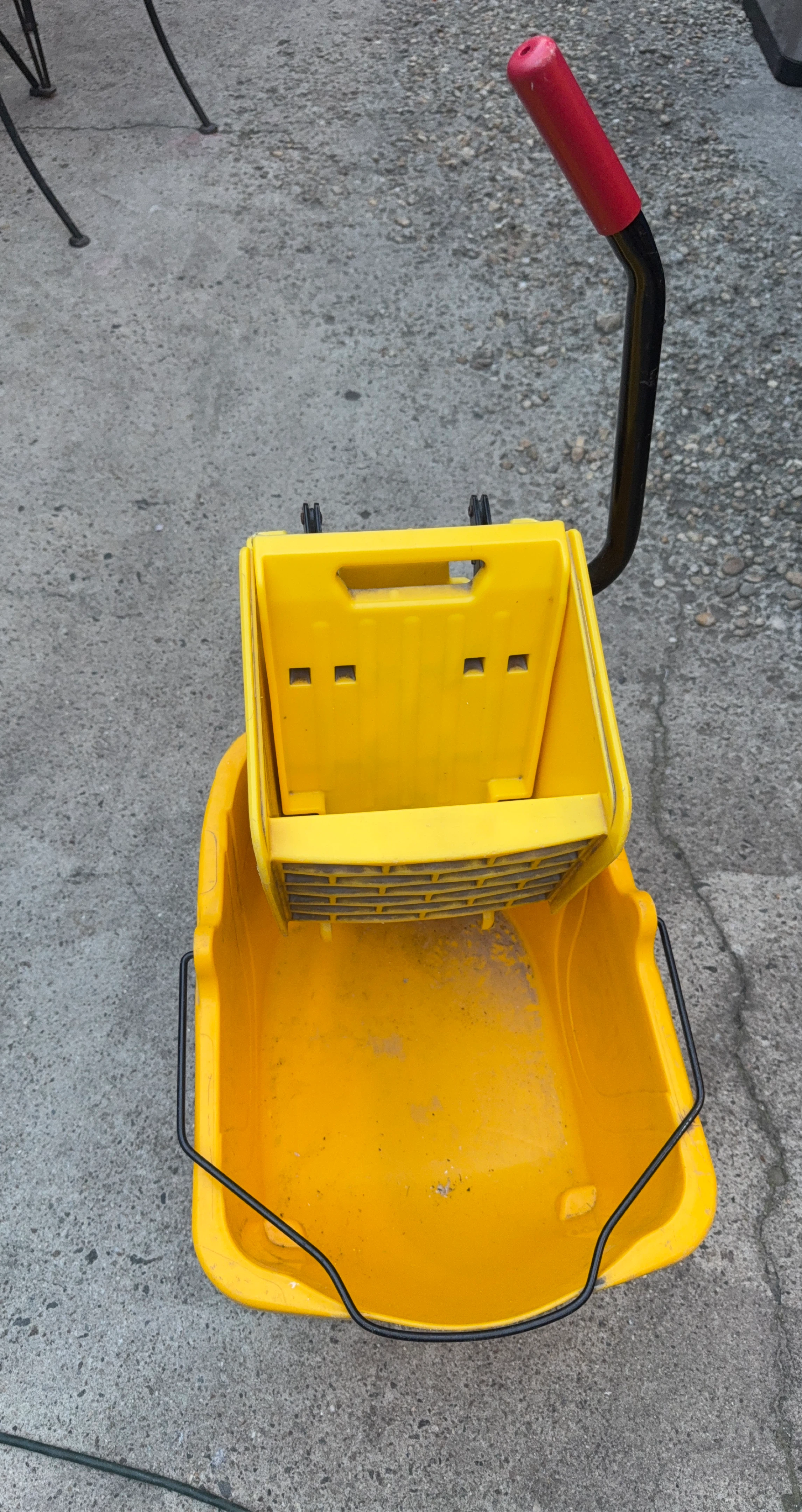 Yellow Mop Bucket with Wringer