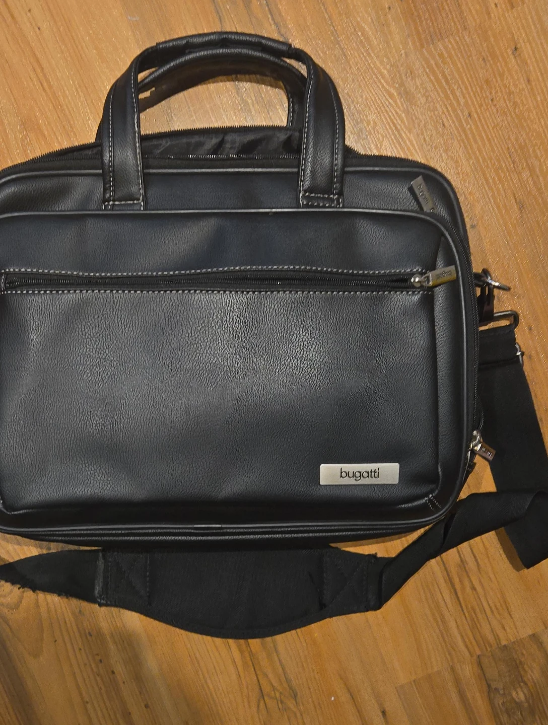 Bugatti Black Briefcase Laptop Bag