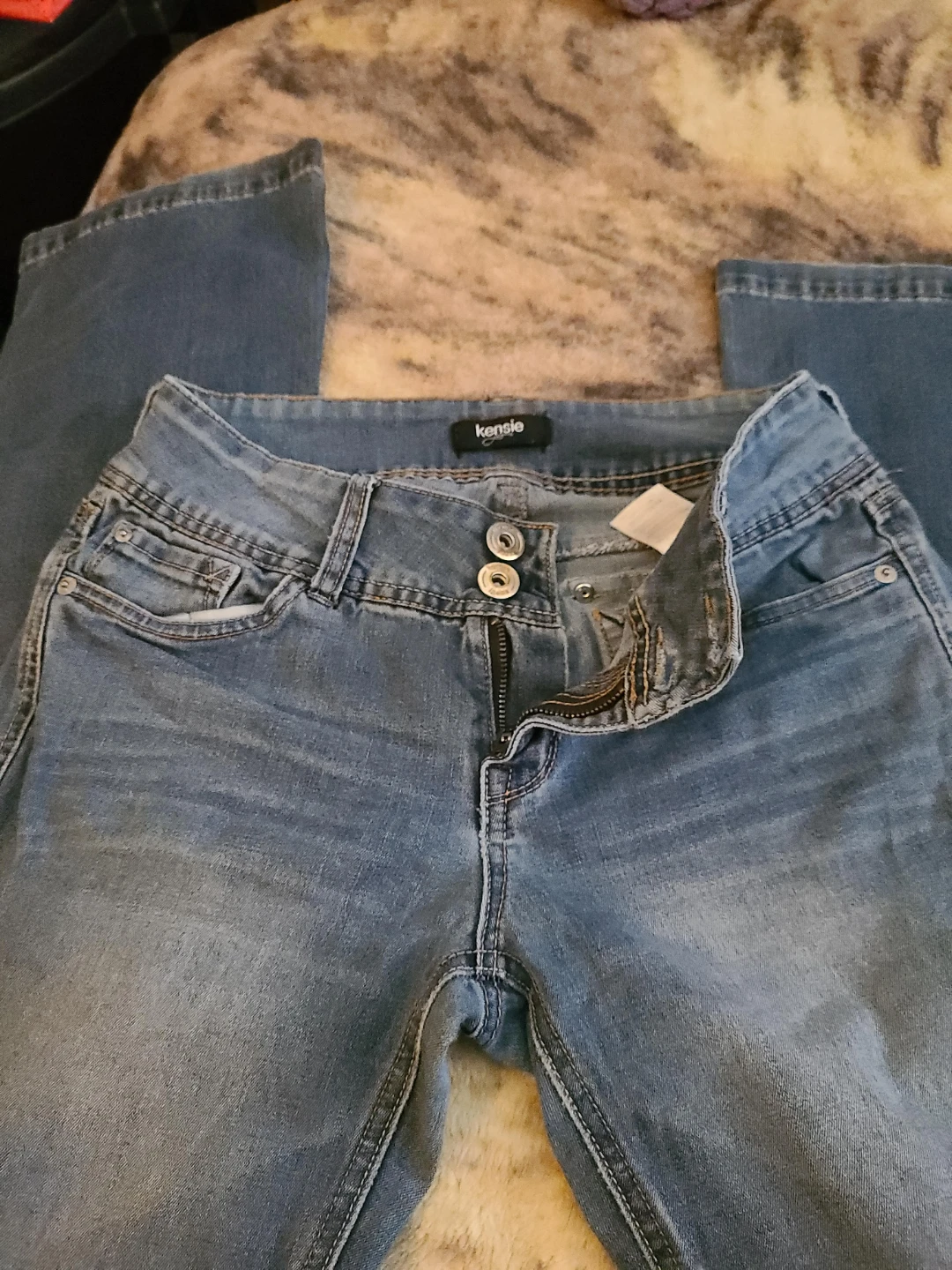 Kensie Blue Wash Denim Jeans - photo 4