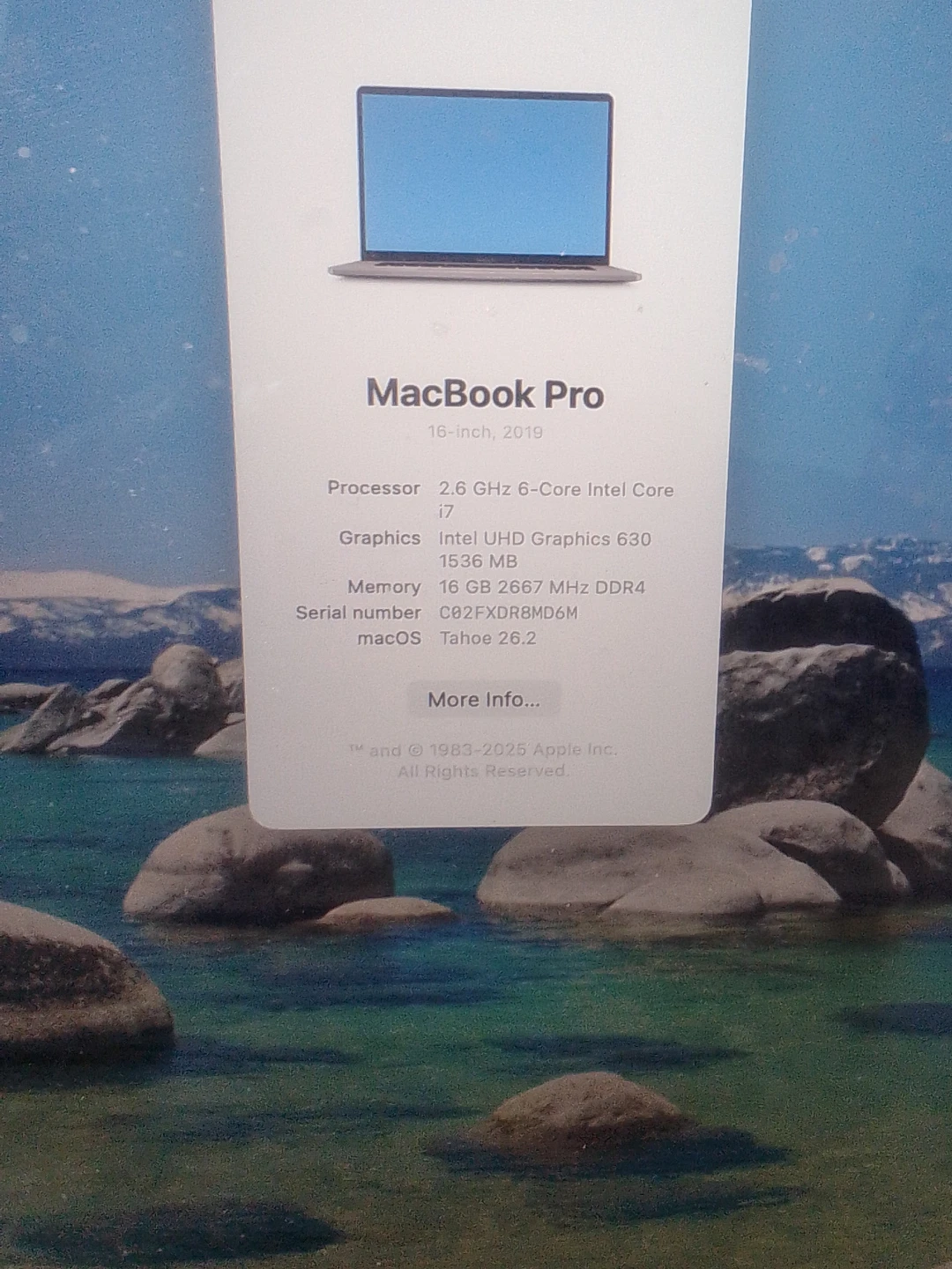 MacBook Pro 16-inch, 2019