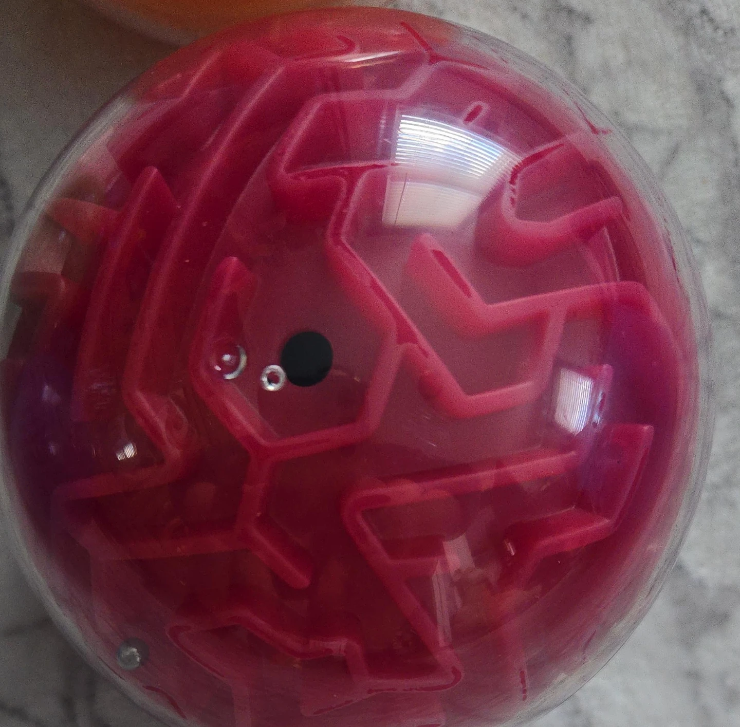 Red Mini 3D Maze Ball Toy