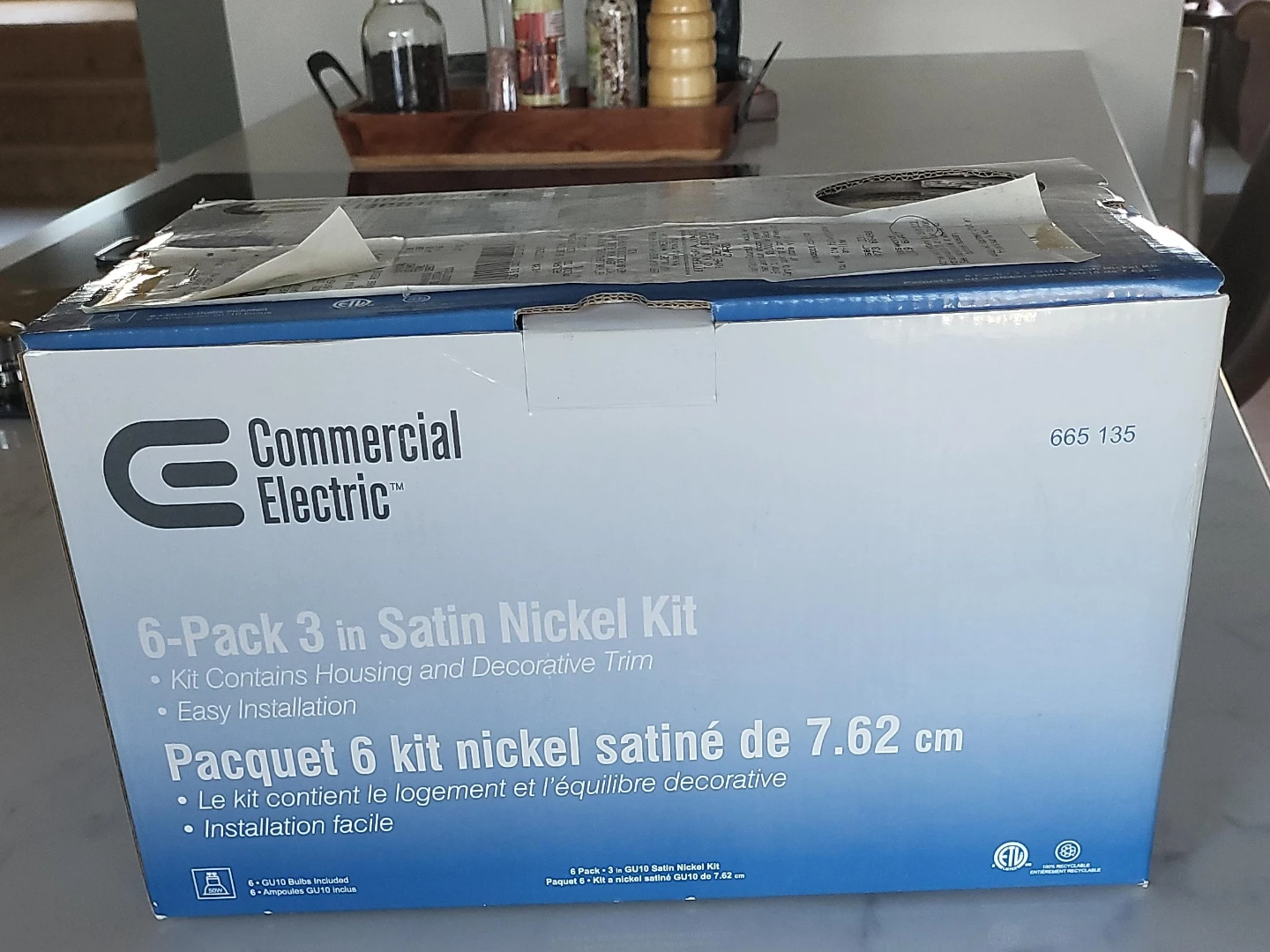 Commercial Electric 6-Pack 3 in Satin Nickel Kit