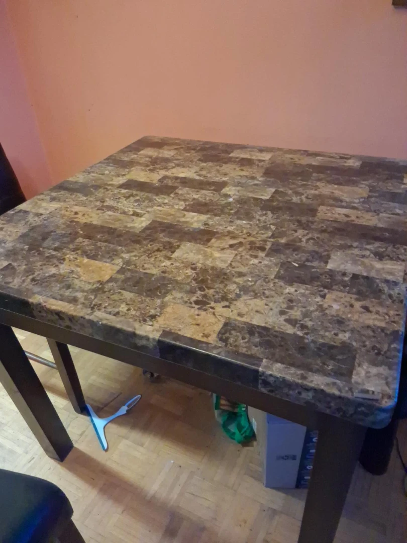 Square Marble Top Dining Table