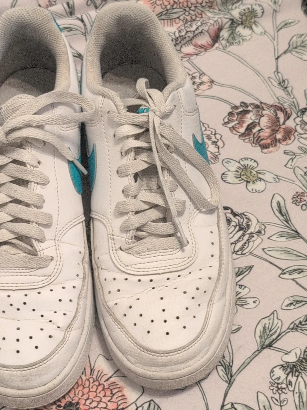 Nike Air Force 1 Shoes White/Teal