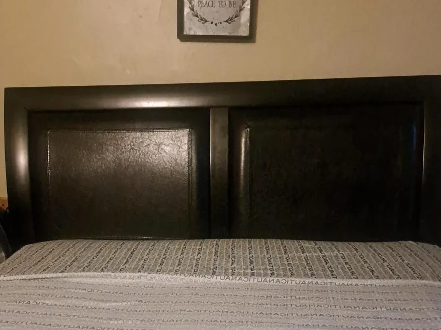 Dark Brown Faux Leather Headboard