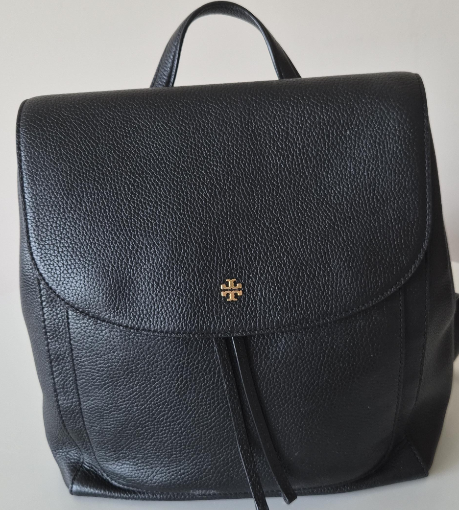 Tory Burch Black Leather Backpack