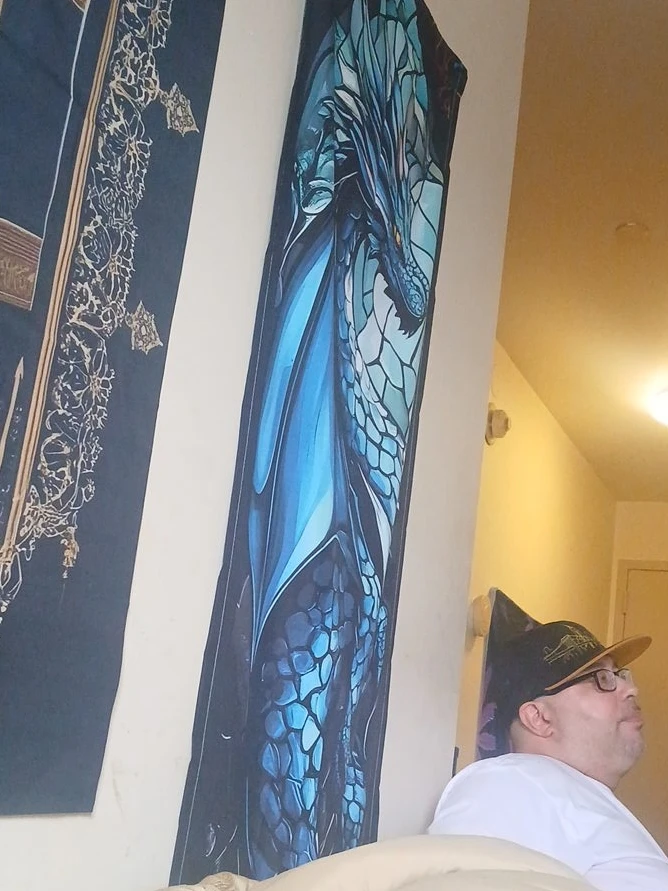 Blue Dragon Wall Tapestry