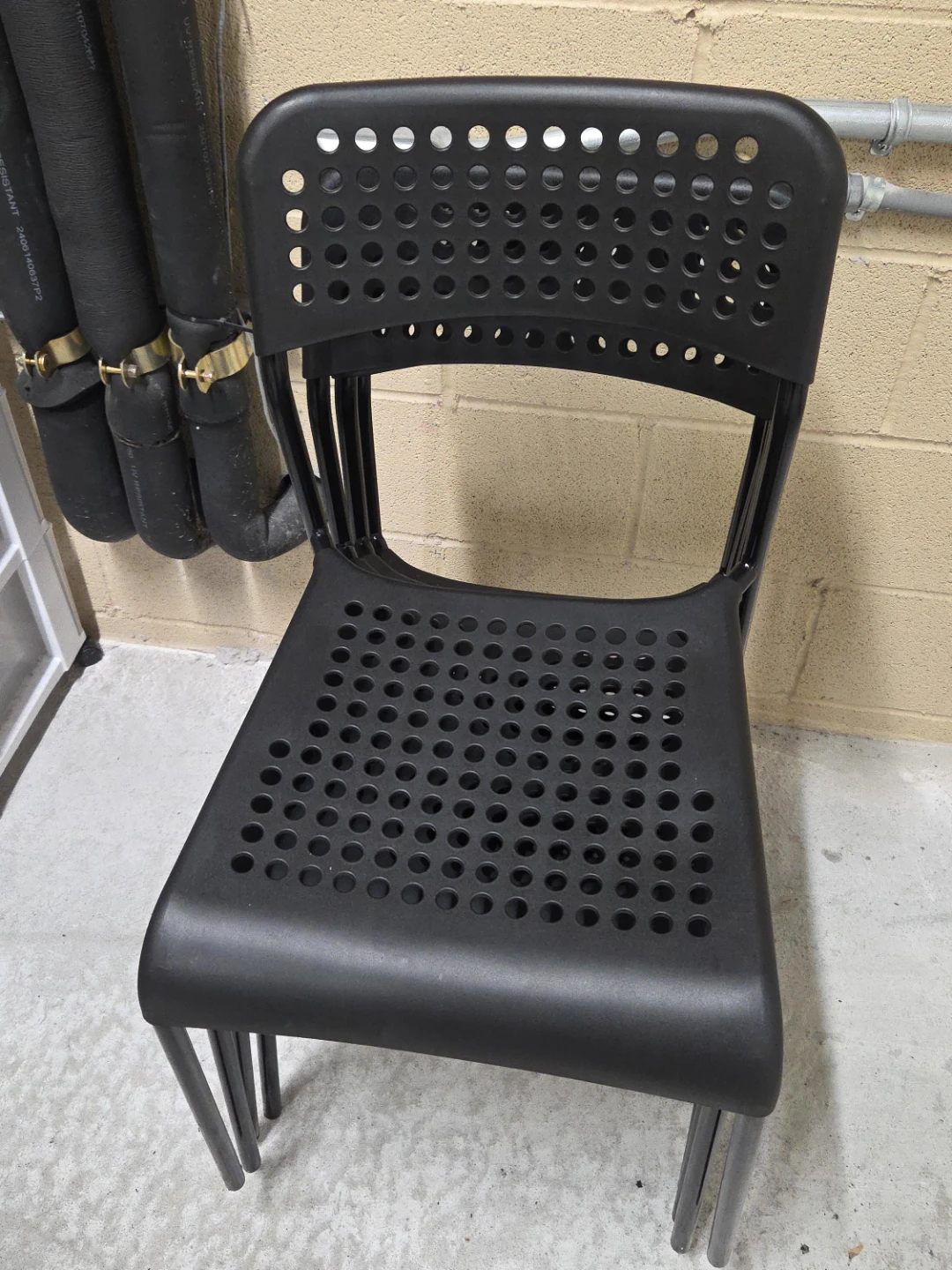 Black Stackable Chairs (Set of 4)