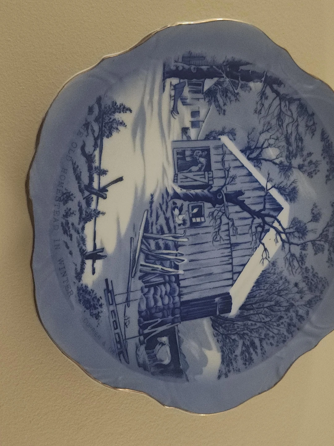 Decorative Plate 'The Old Homestead in Winter'