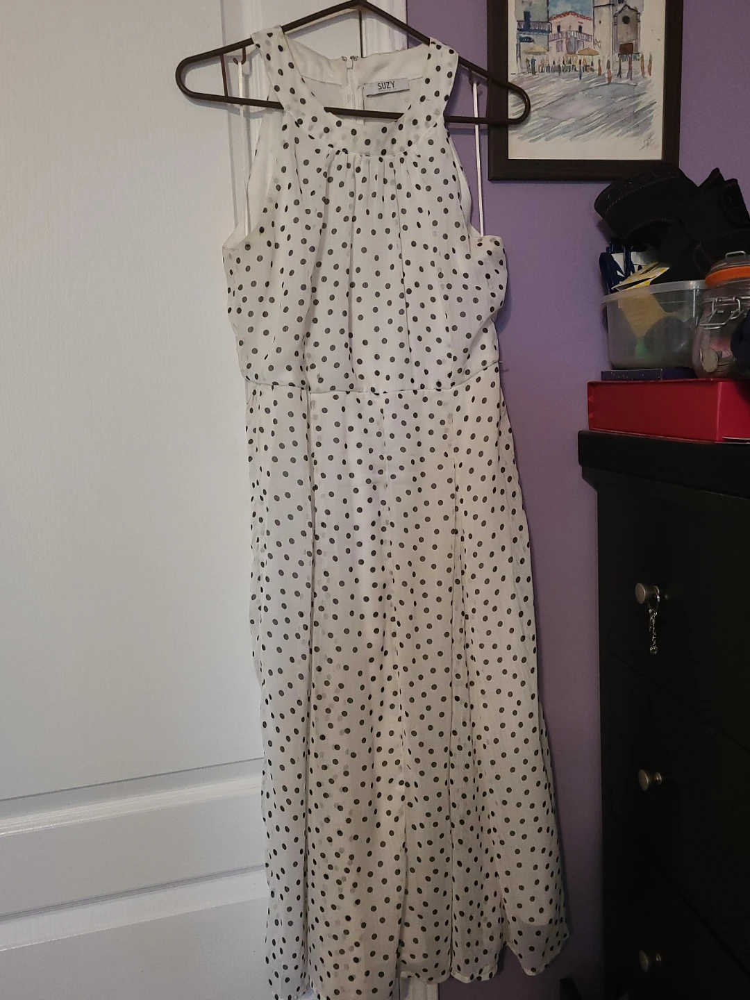 White Polka Dot Dress by Suzy
