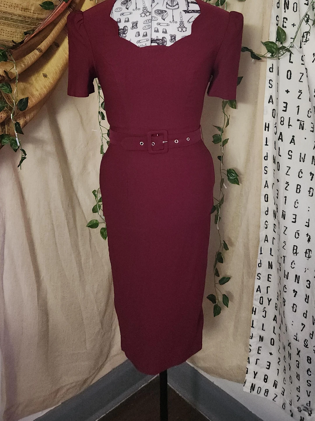 Rebel Love Clothing Burgundy Dress Size XS