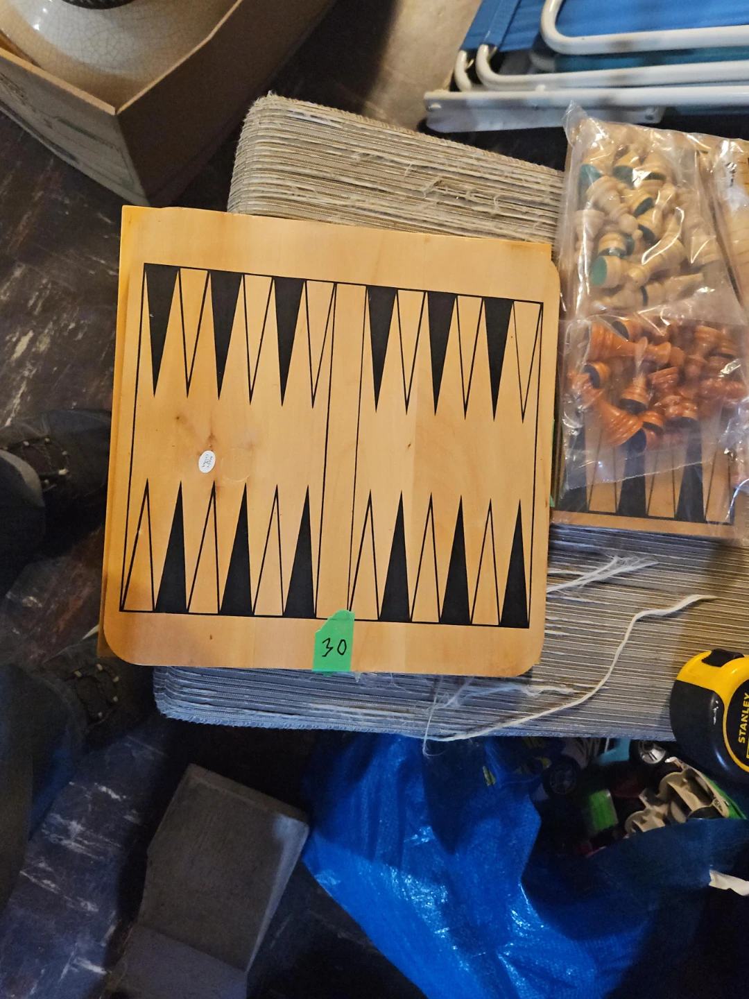 Wooden Backgammon Set with Pieces