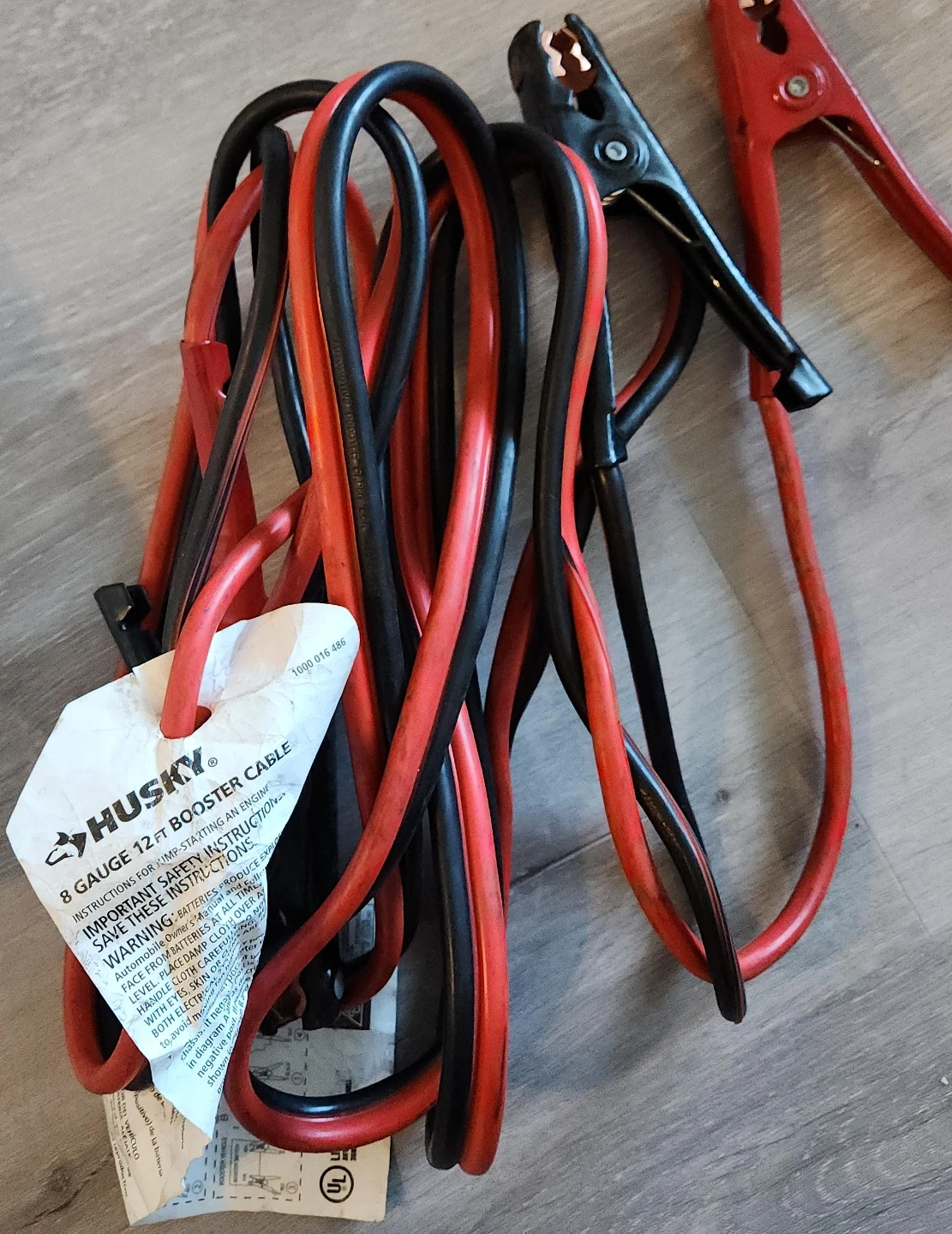 Husky 8 Gauge 12 ft Booster Cable