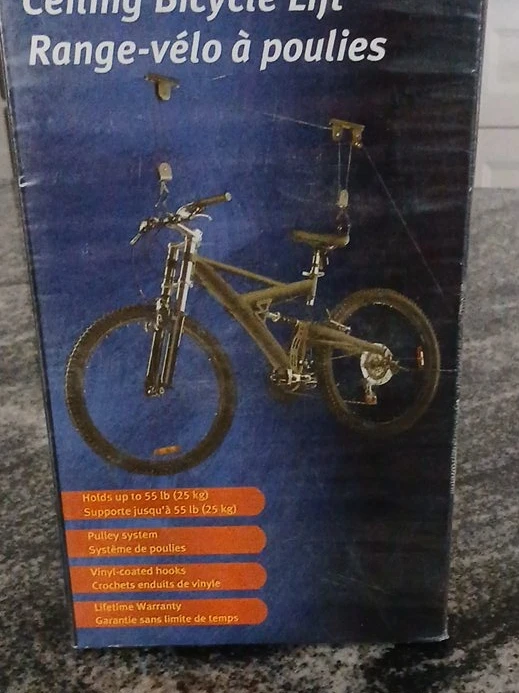 Ceiling Bicycle Lift with Pulley System