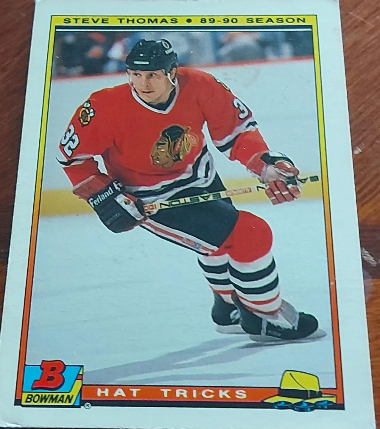 Steve Thomas 1989-90 Bowman Hockey Card