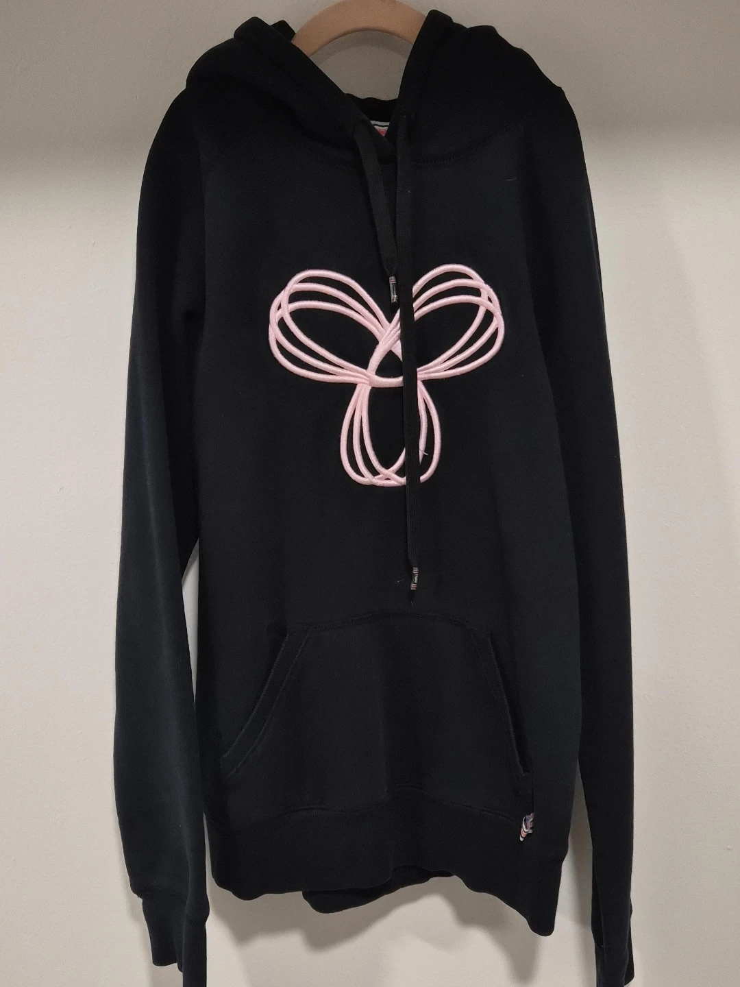 TNA Black Hoodie with Pink Logo