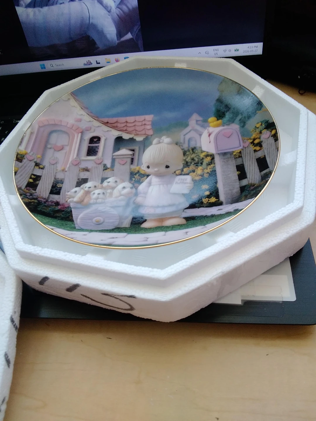 Precious Moments "Free Puppies" Collector Plate