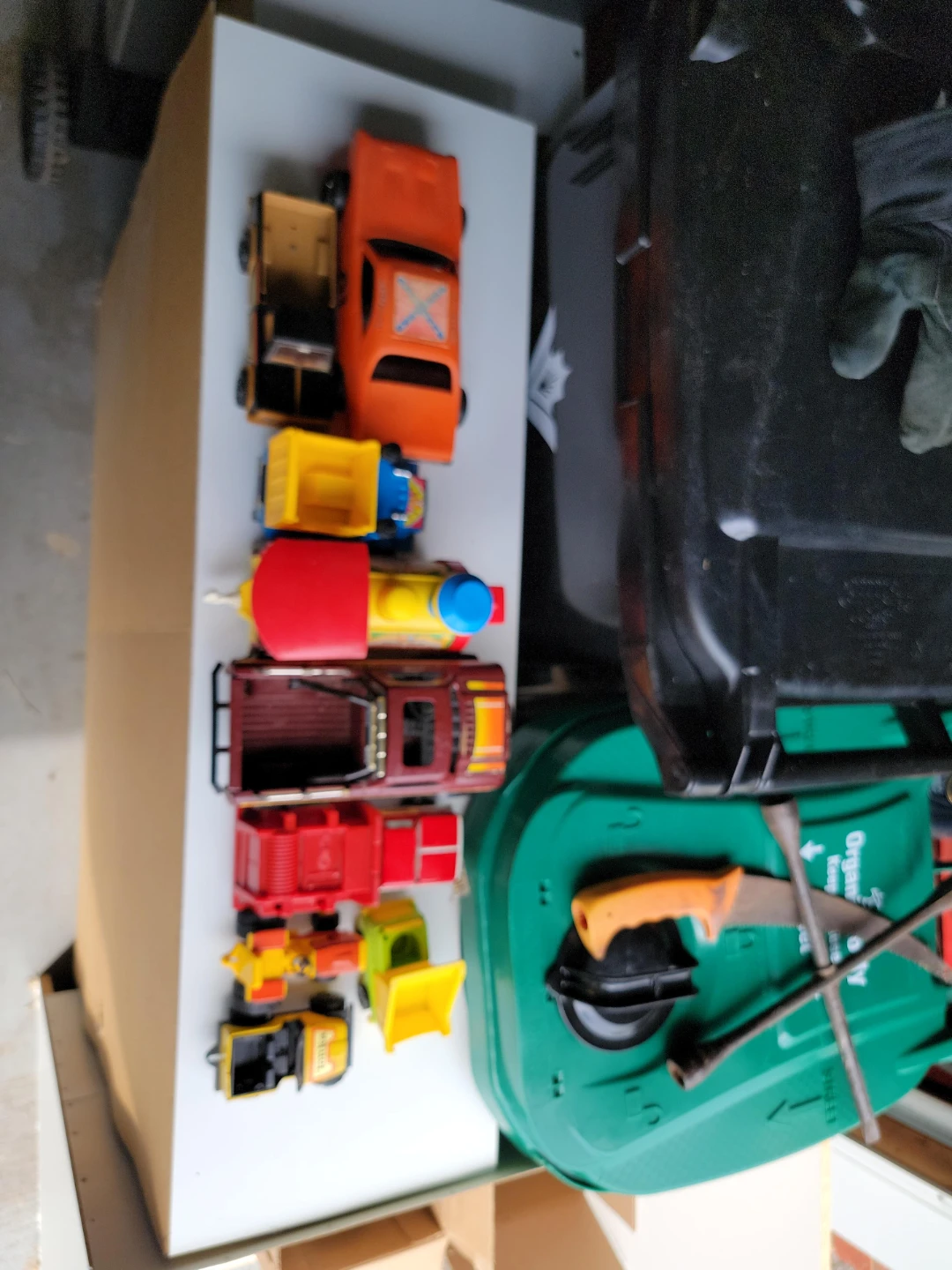 Collection of Tonka and Fisher-Price Toy Vehicles