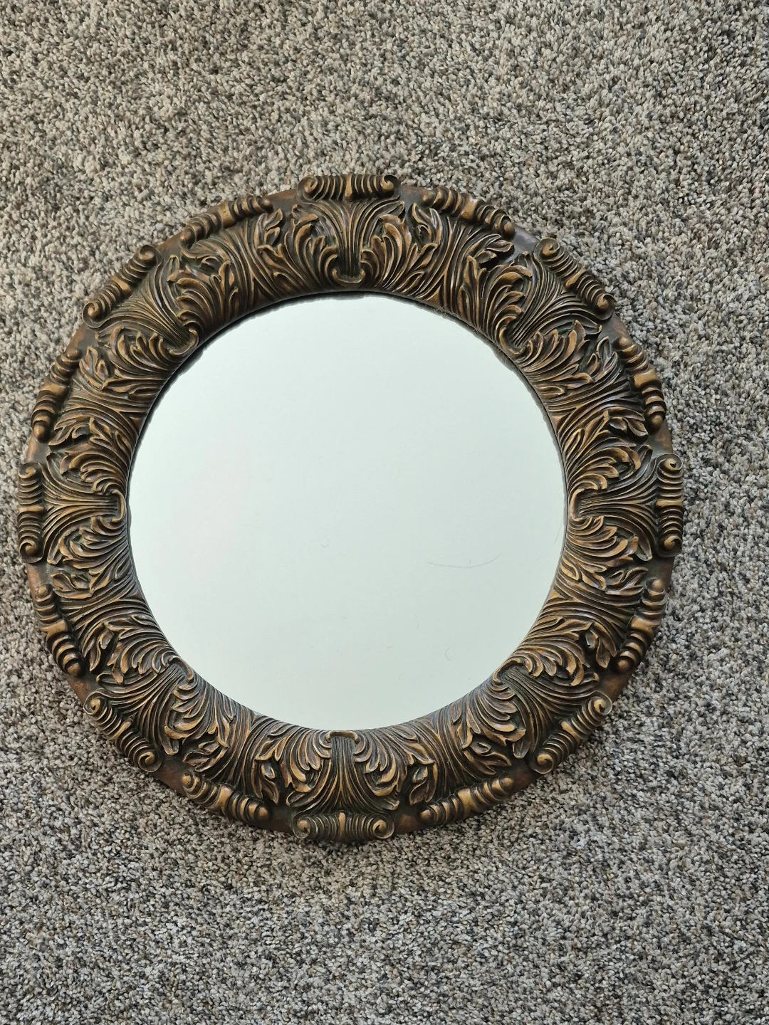 Ornate Round Wall Mirror