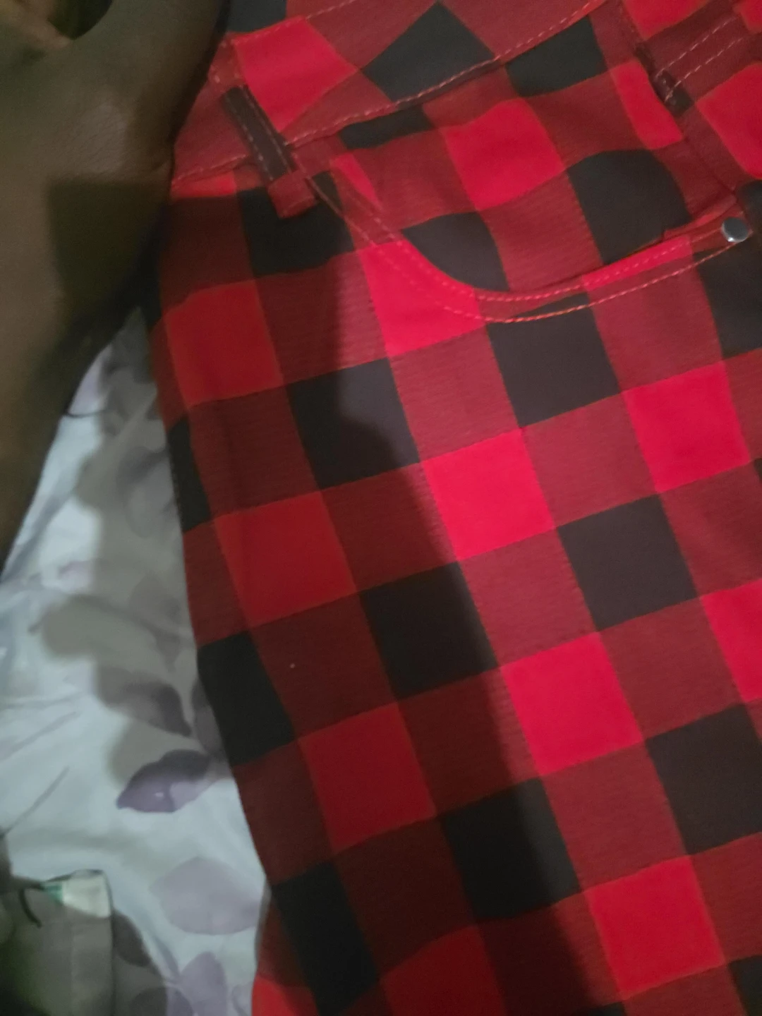 Red and Black Buffalo Plaid Pants