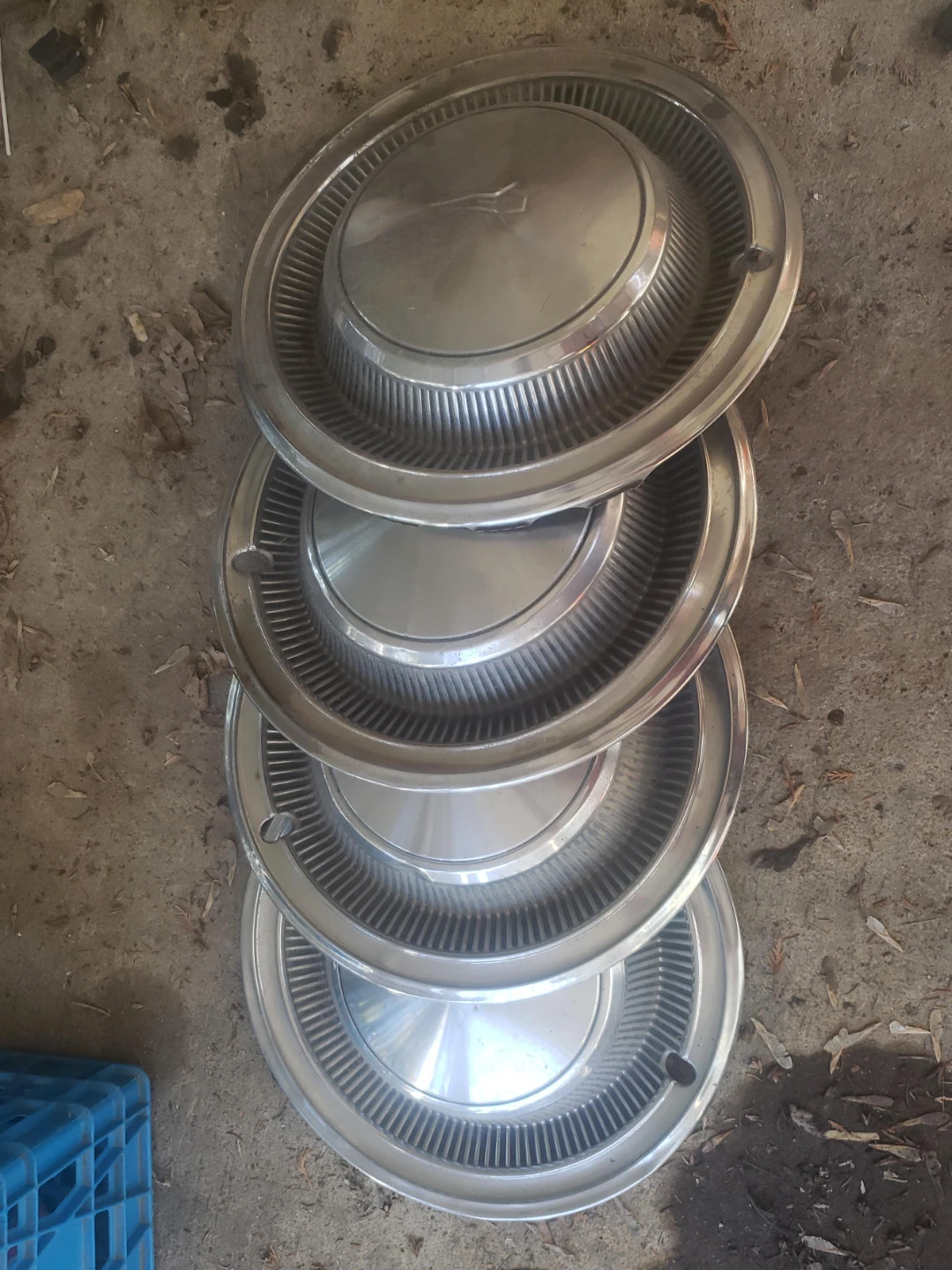 Set of 4 Vintage Hubcaps