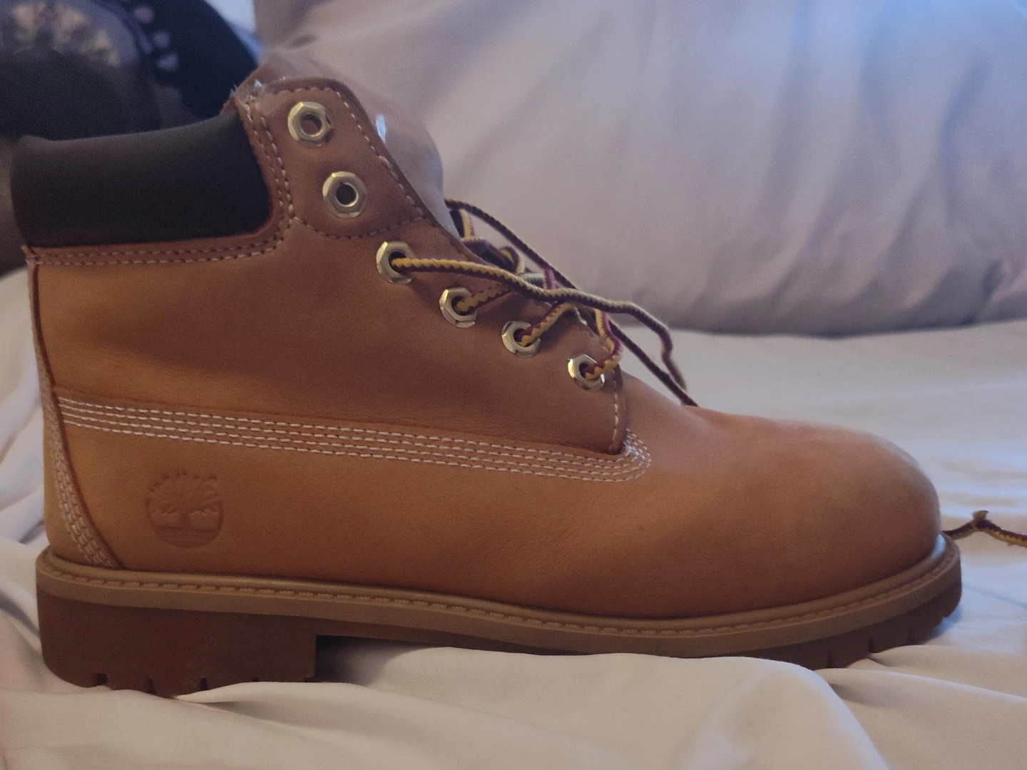 Timberland Kids Boots Size 3 Youth Wheat Nubuck Waterproof - photo 3
