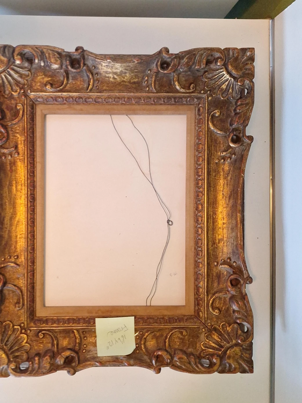 Ornate Gold Tone Picture Frame 16"x12"