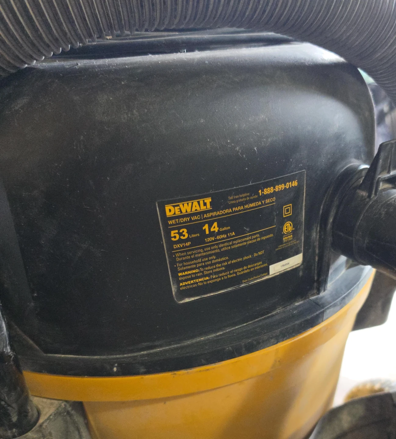 DEWALT Wet/Dry Vacuum 53L DXV14P