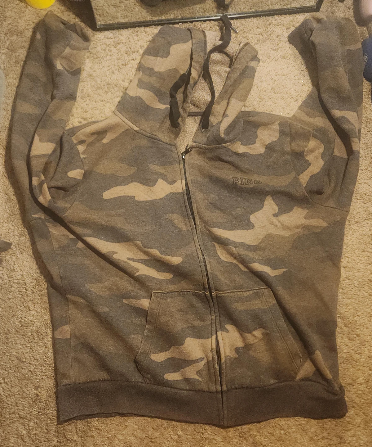 PINK Camouflage Zip-Up Hoodie