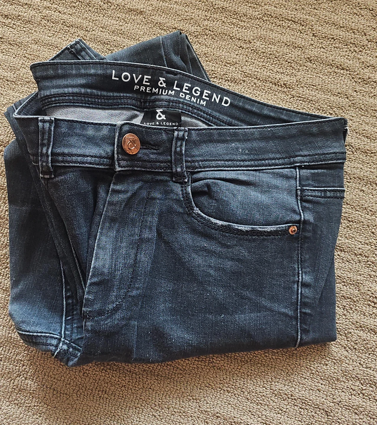 Love & Legend Premium Denim Black Jeans