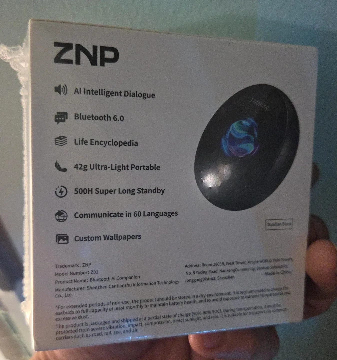 ZNP Bluetooth AI Companion Model Z01