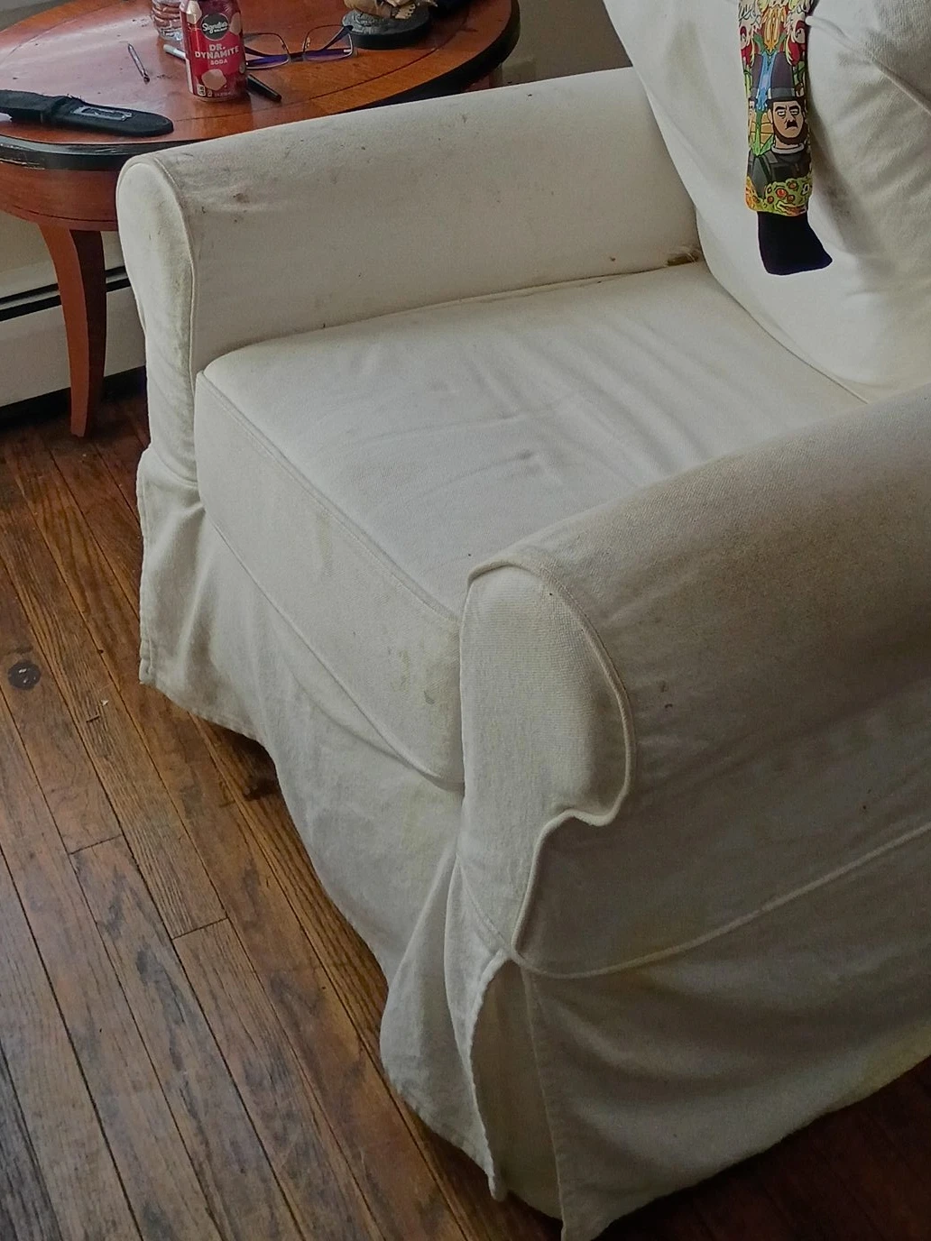 White Armchair with Removable Cover