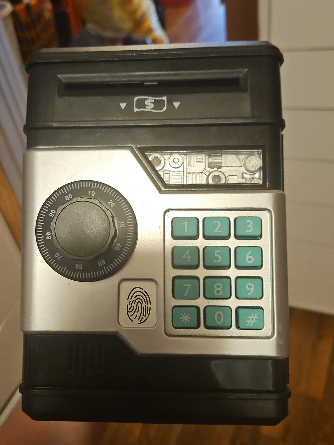 Black Electronic Piggy Bank with Keypad