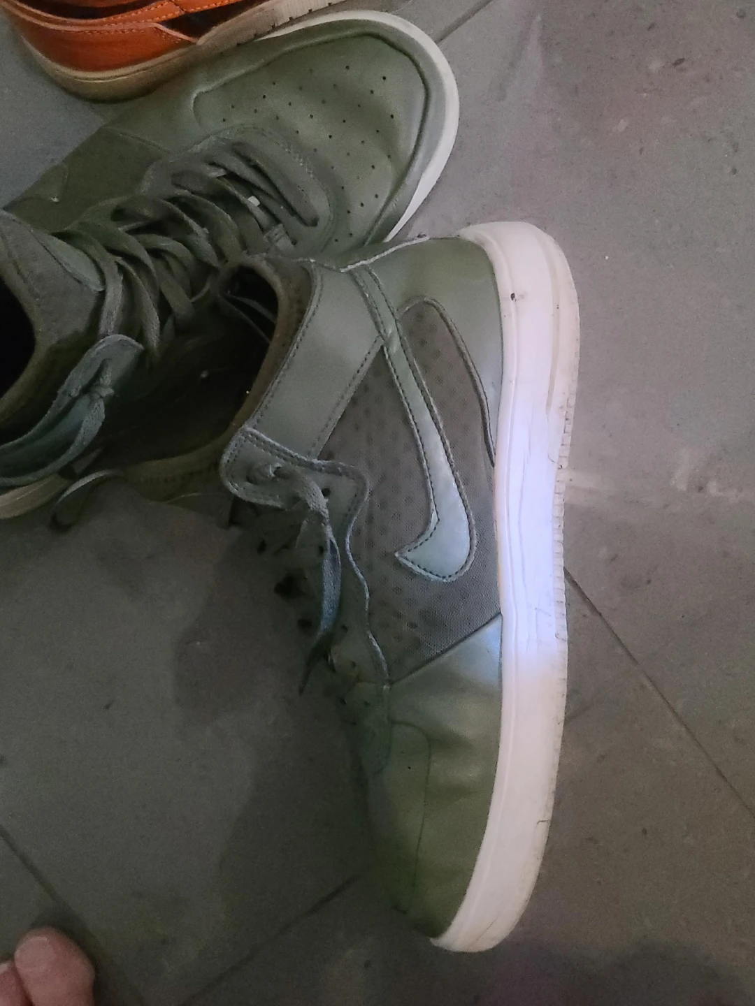 Nike Lunar Force 1 High Top Sneakers Olive