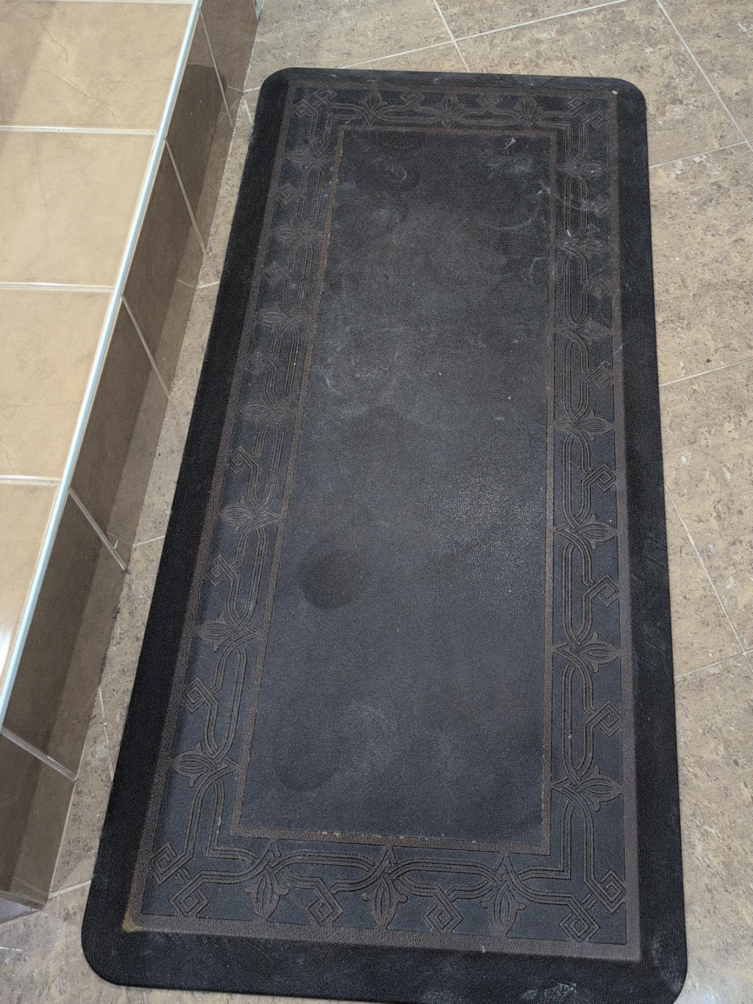 Black Embossed Kitchen Mat two mats $10 each