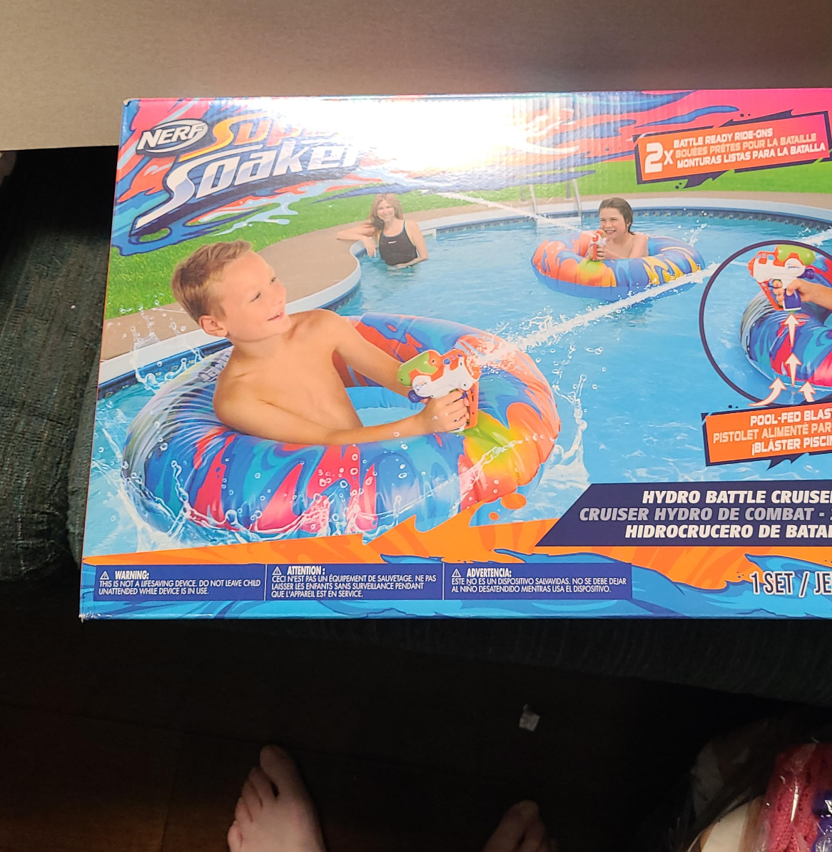 Nerf Super Soaker Hydro Battle Cruiser Water Gun Pool Float