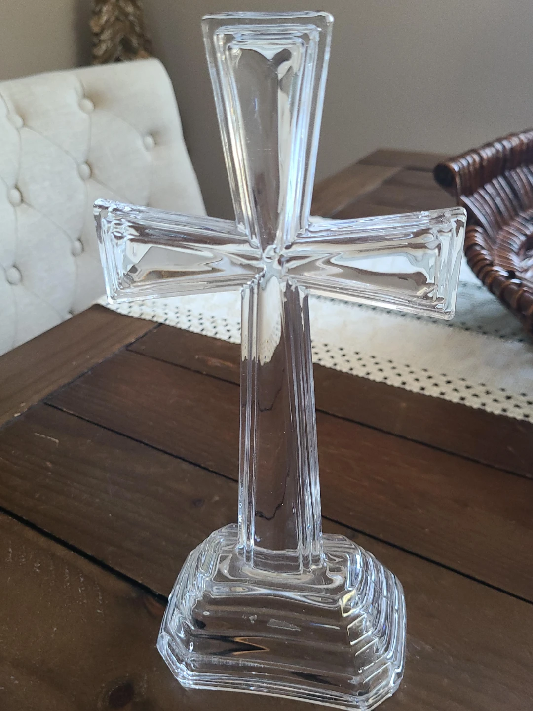 ✨️Clear Glass Cross Decorative Item✨️