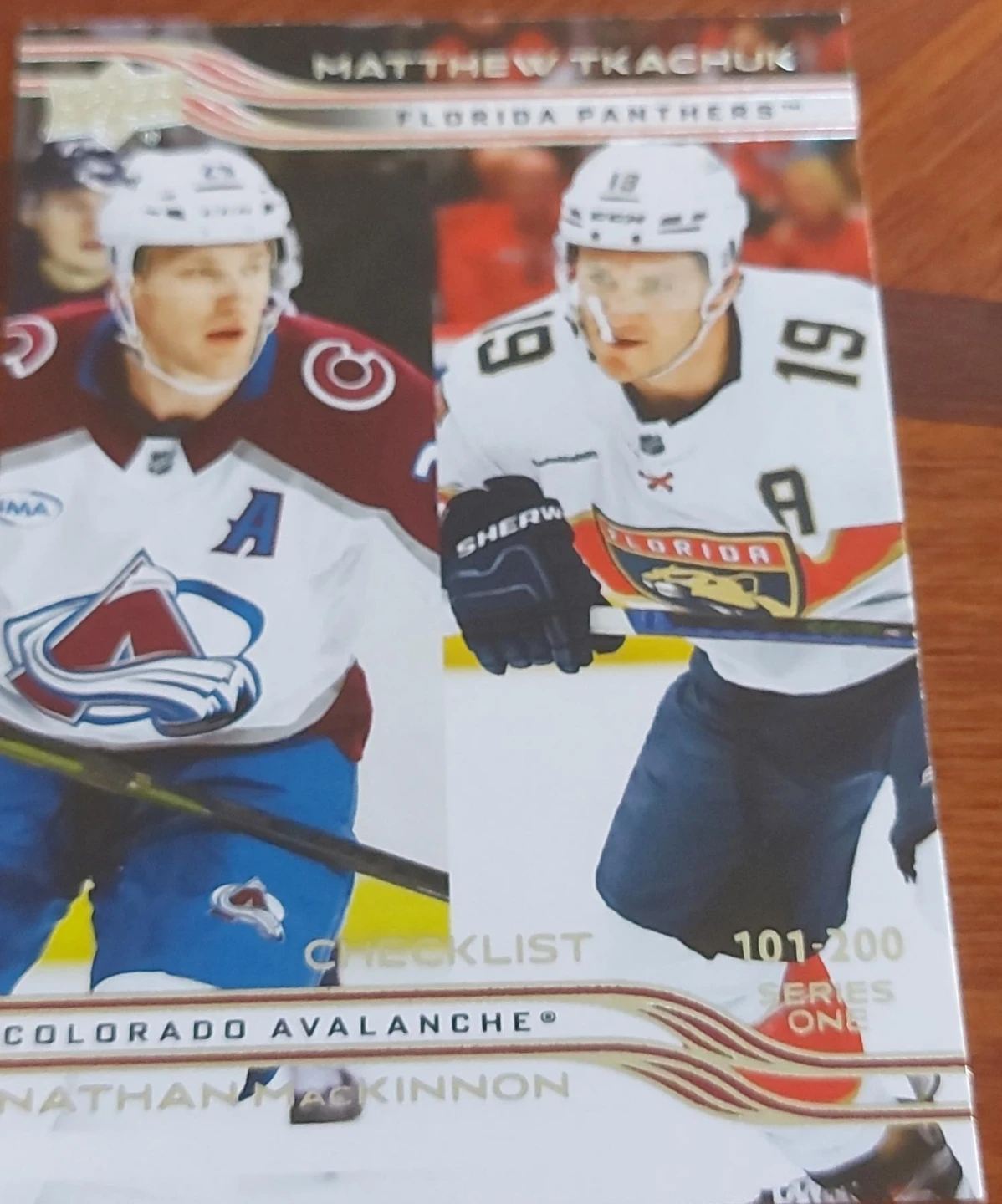 Upper Deck NHL Hockey Card - Matthew Tkachuk / Nathan MacKinnon