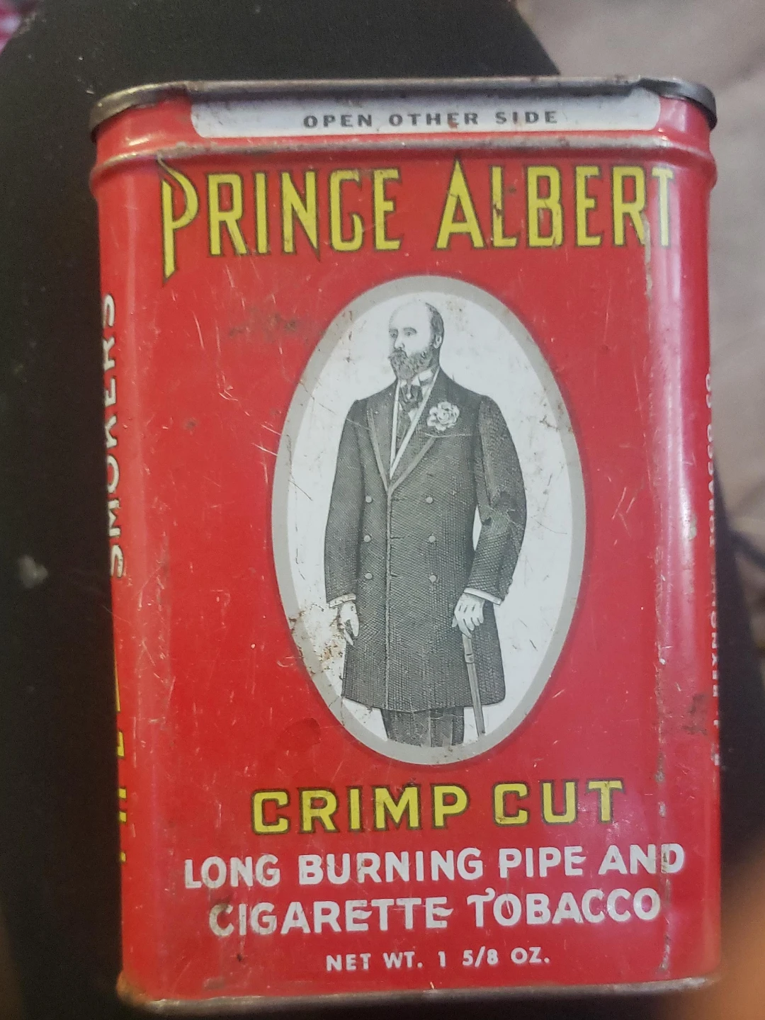 Prince Albert Crimp Cut Pipe and Cigarette Tobacco Tin