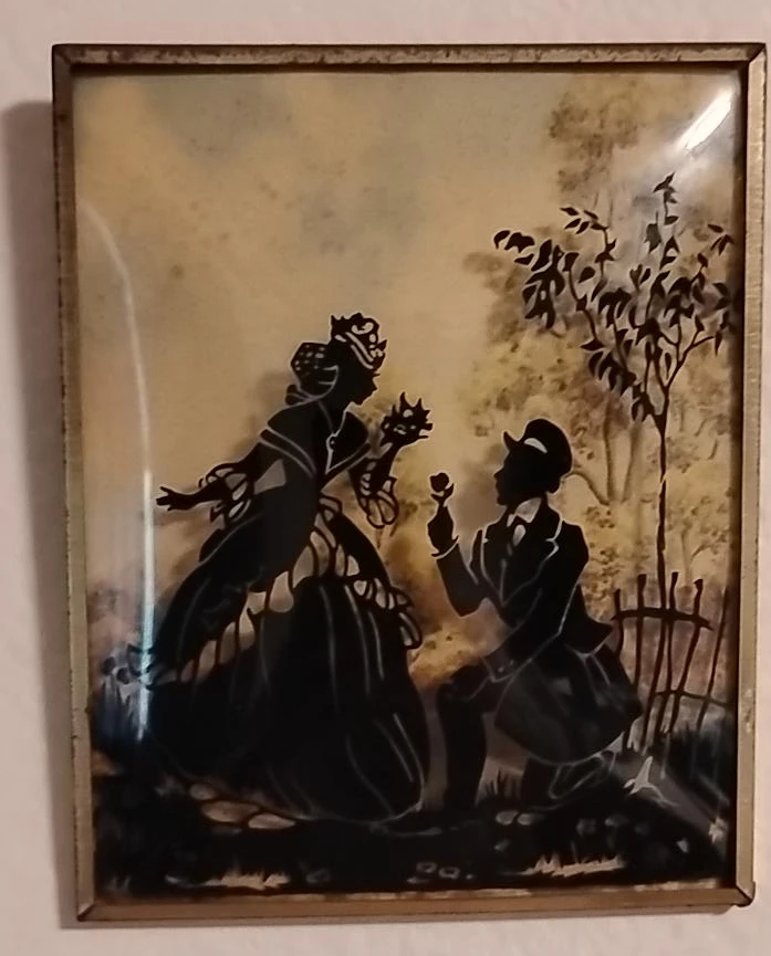 Antique Silhouette Picture Frame