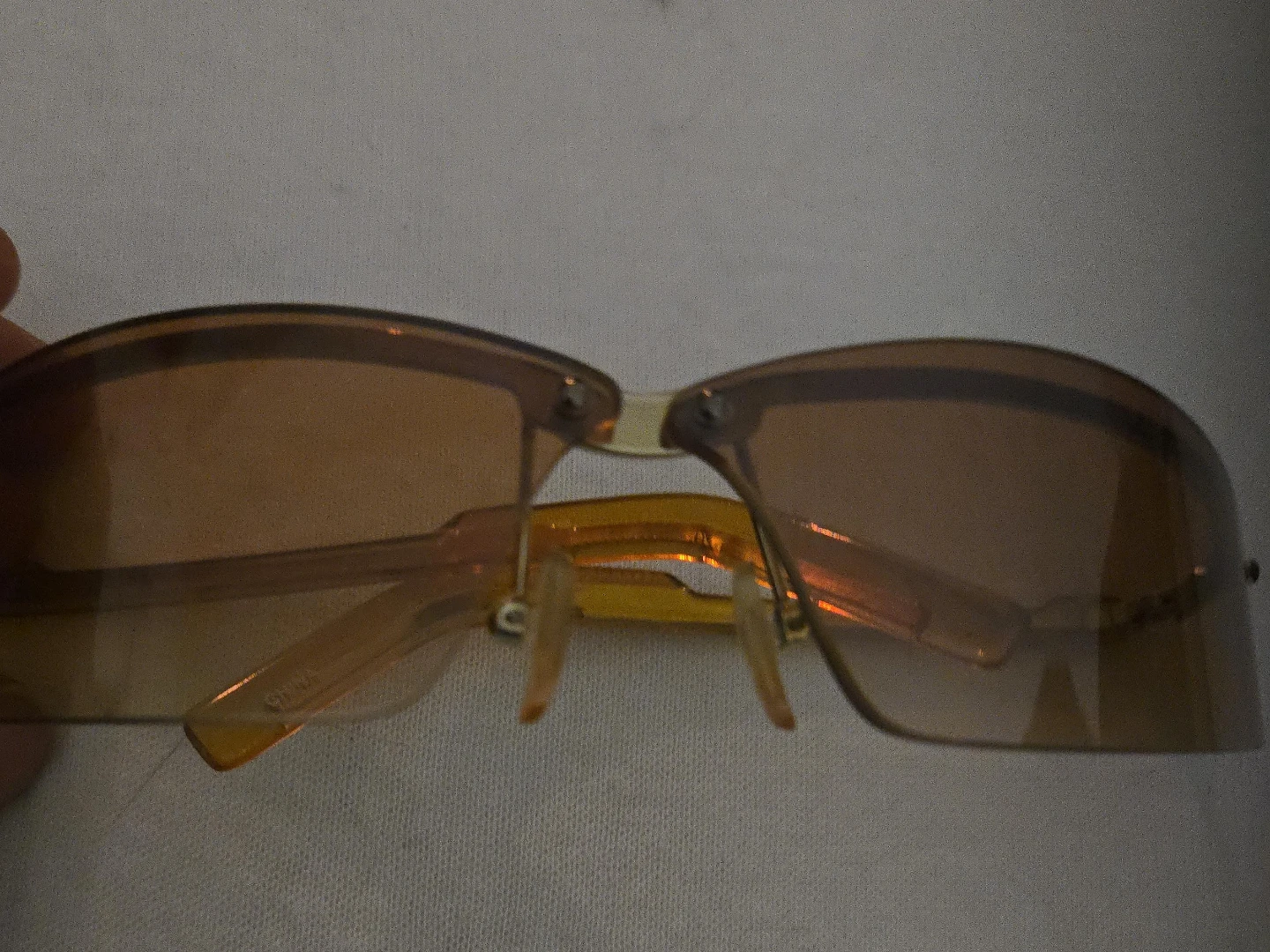Brown Tinted Rimless Sunglasses