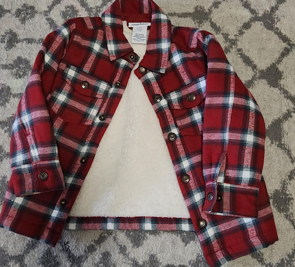 Tommy Bahama Plaid Sherpa Lined Shirt Jacket Boys Size 3T