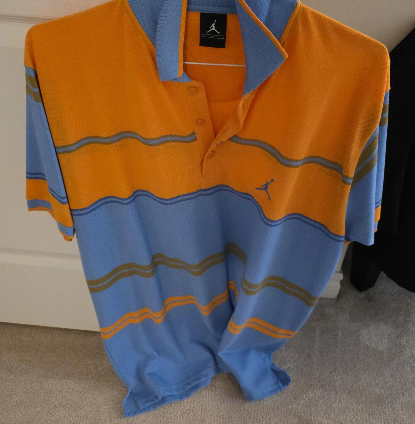 Jordan Polo Shirt Orange Blue XXL