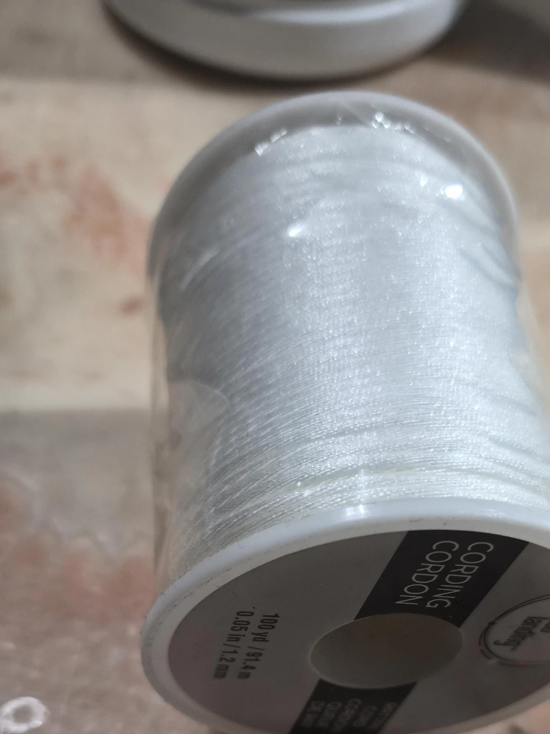 White Cording Cord 100 yards