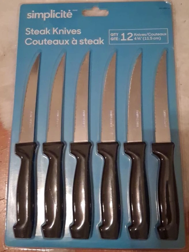 Simplicité Steak Knives Set - 12 Pieces