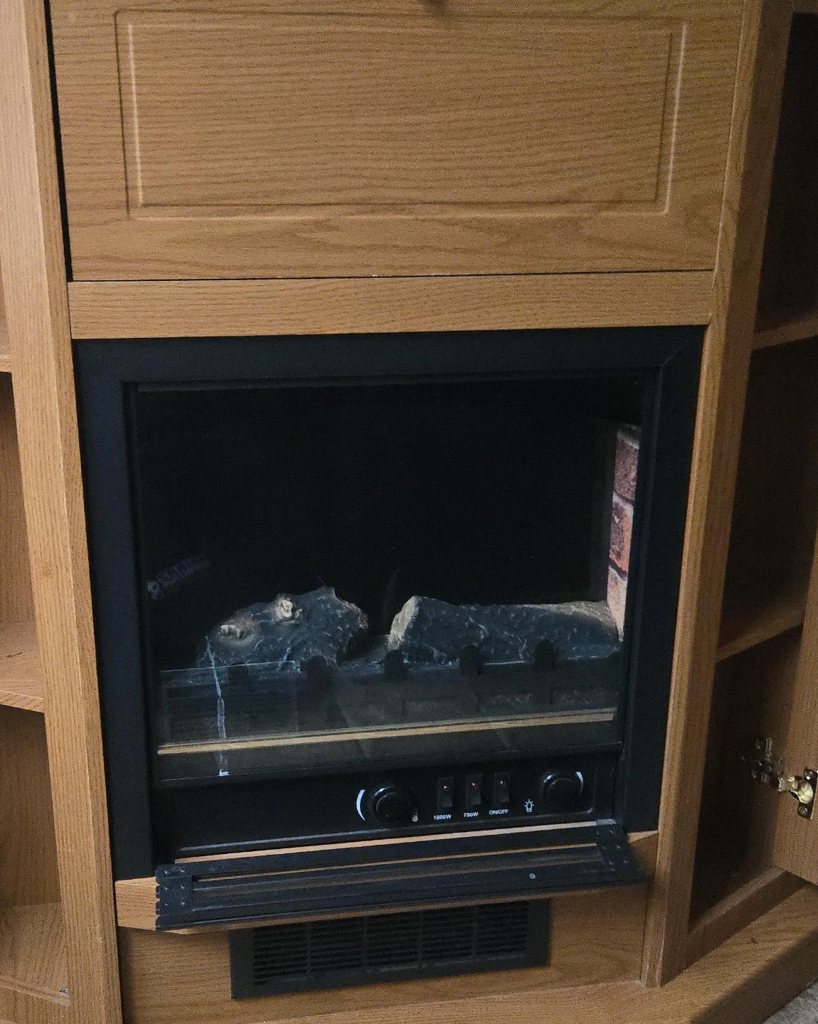Electric Fireplace Insert with Log Set