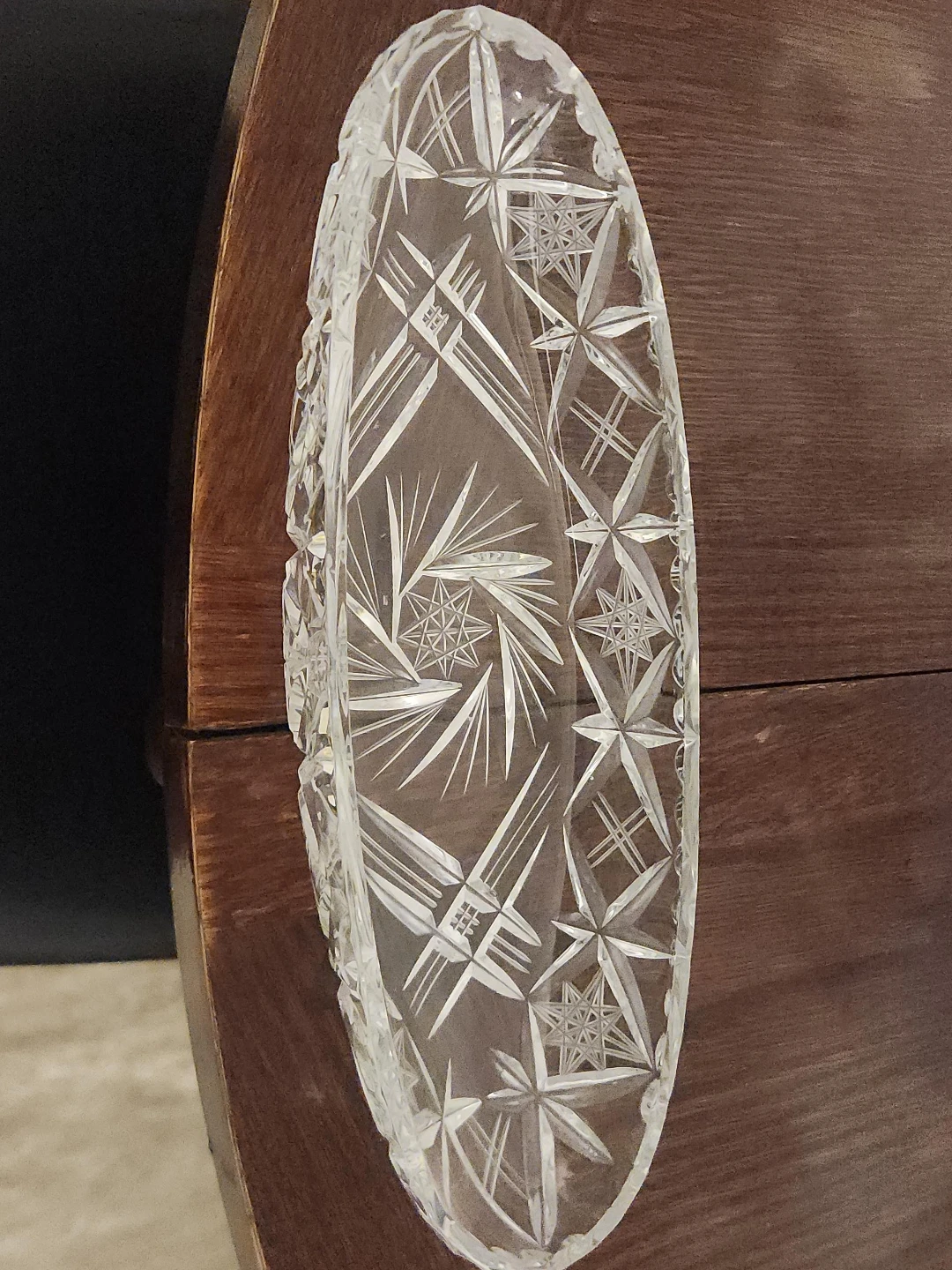 Crystal Glass Oval Dish