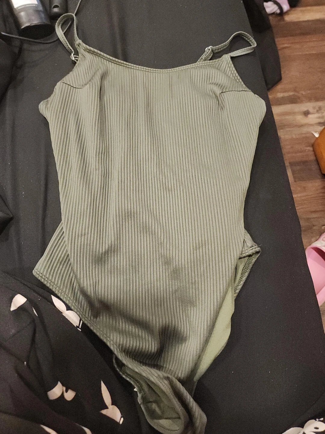 George Women's Ribbed Bodysuit M/M Olive Green