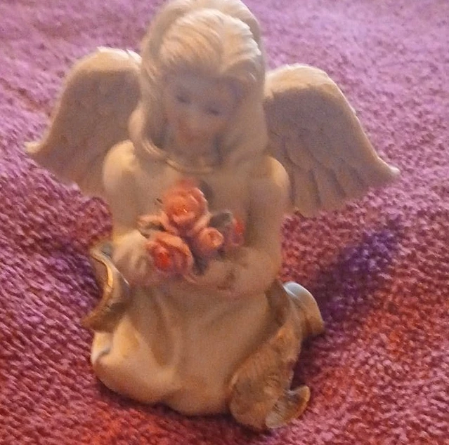 Angel Figurine with Roses