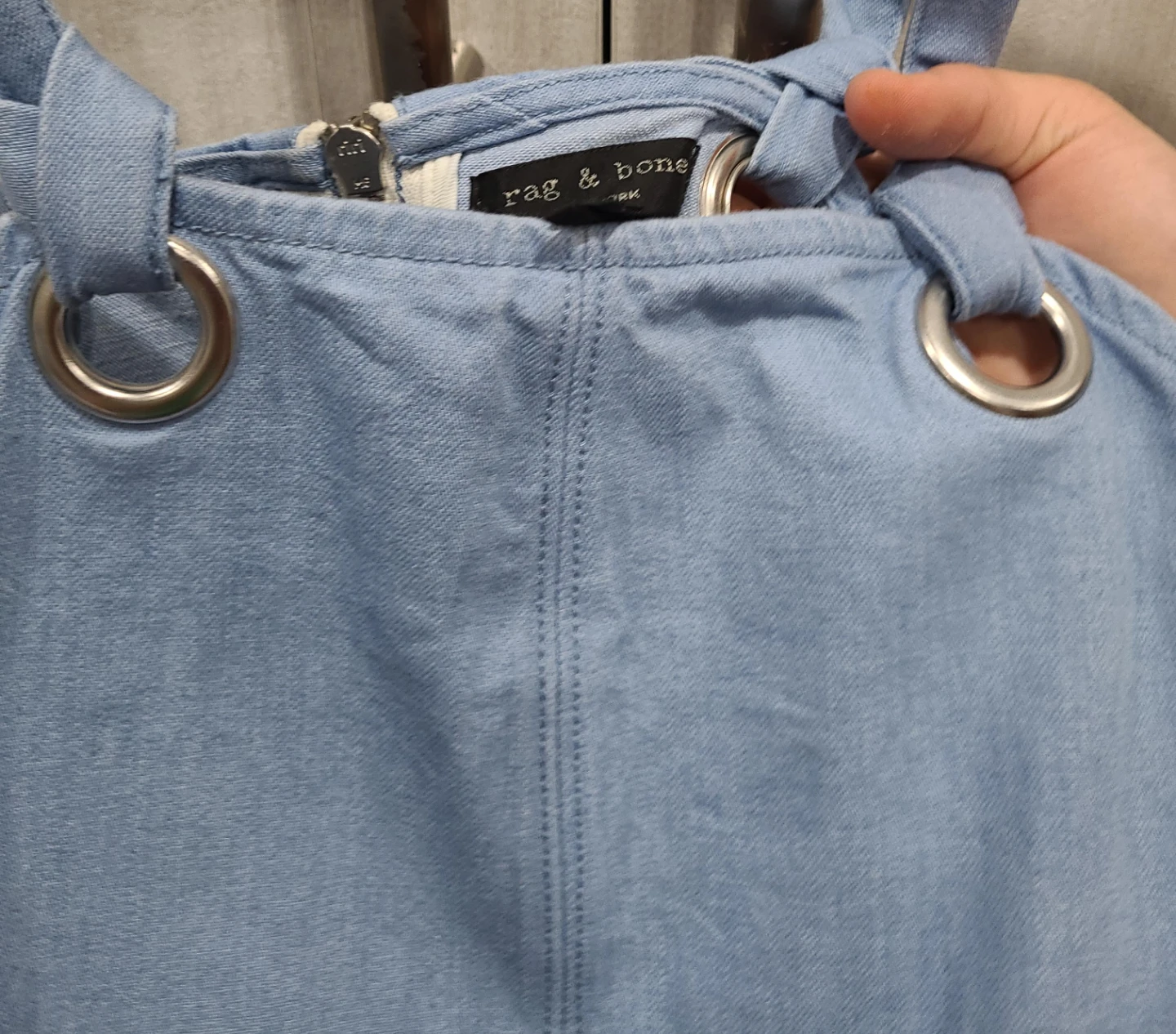 Rag & Bone Denim Pinafore Dress